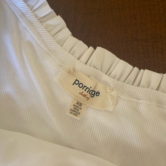 Anthropologie Porridge one-shoulder ruffled top. - Picture 4 of 5